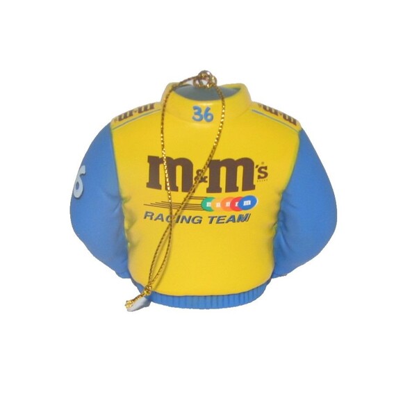 Ken Schrader #36 M&M's Jacket & Hat Nascar Collectible Ornaments Set Christmas - Picture 3 of 6